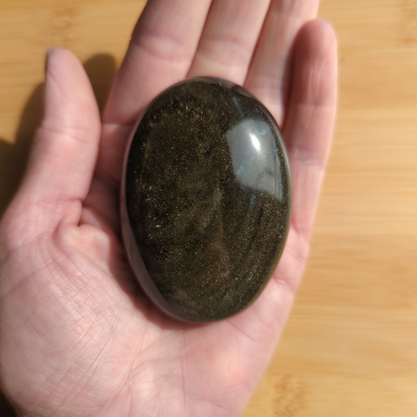 Obsidian palmstone (sm)