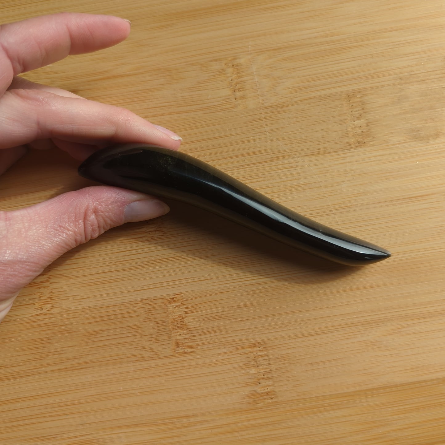 Obsidian massage wand