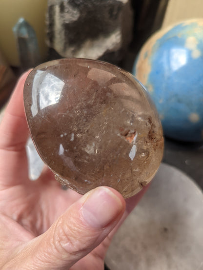 Rutilated quartz specimen