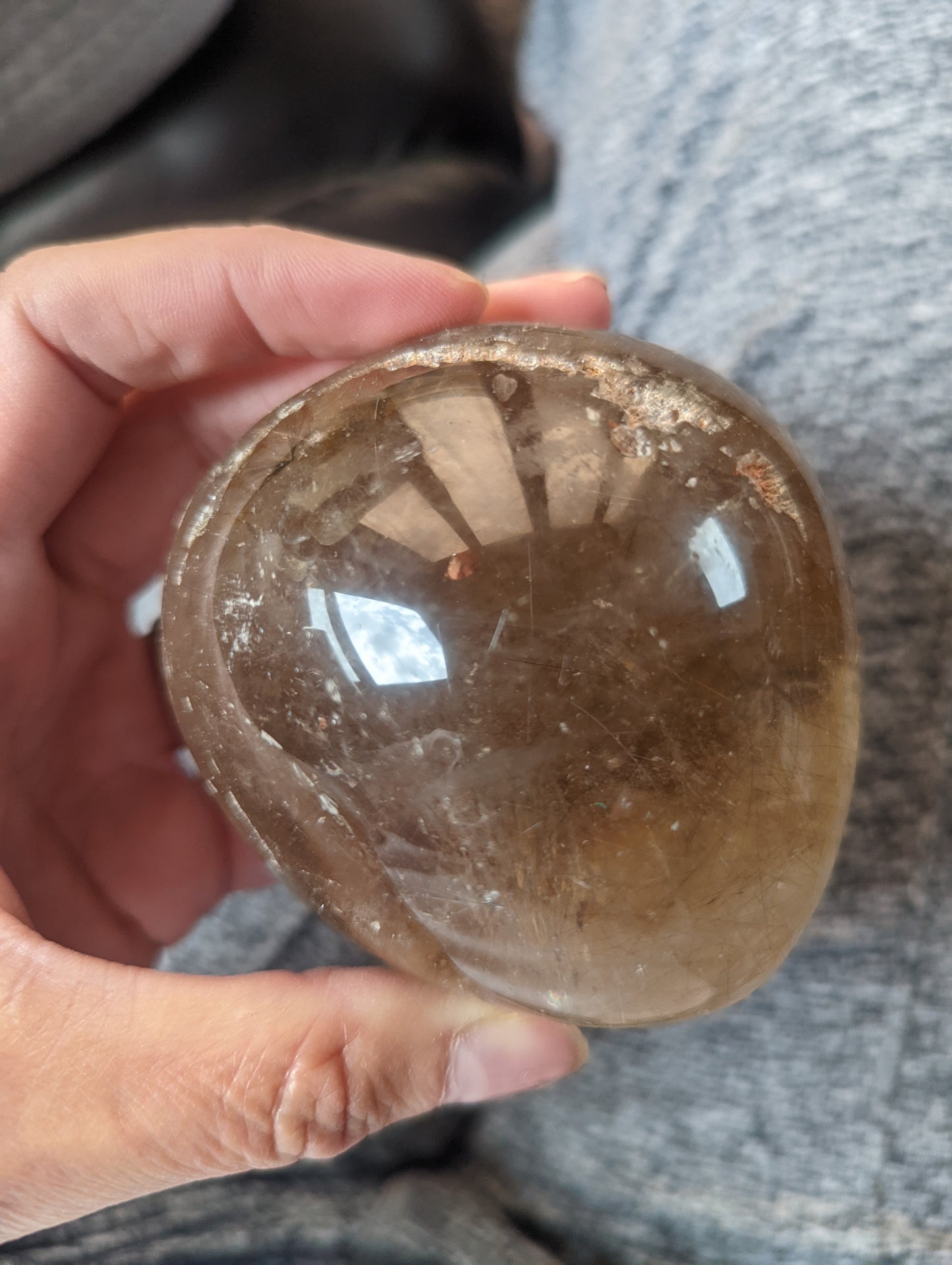 Rutilated quartz specimen