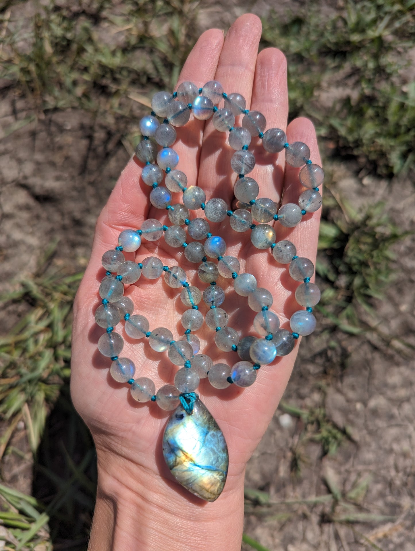 Labradorite 72 bead mala