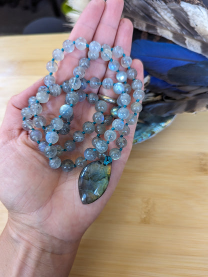 Labradorite 72 bead mala