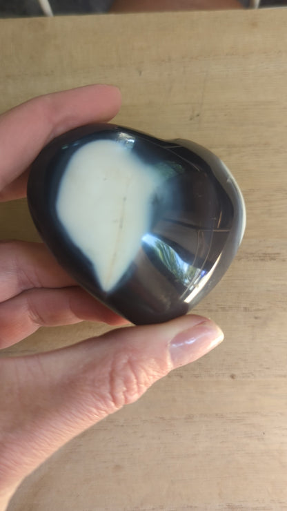 Orca agate hearts