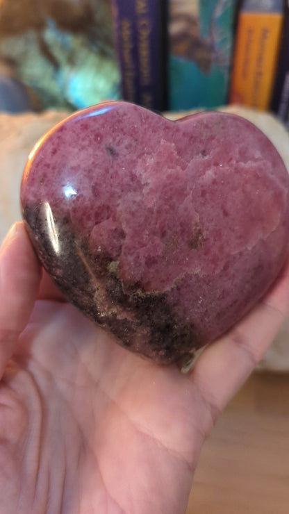 Rhodonite heart