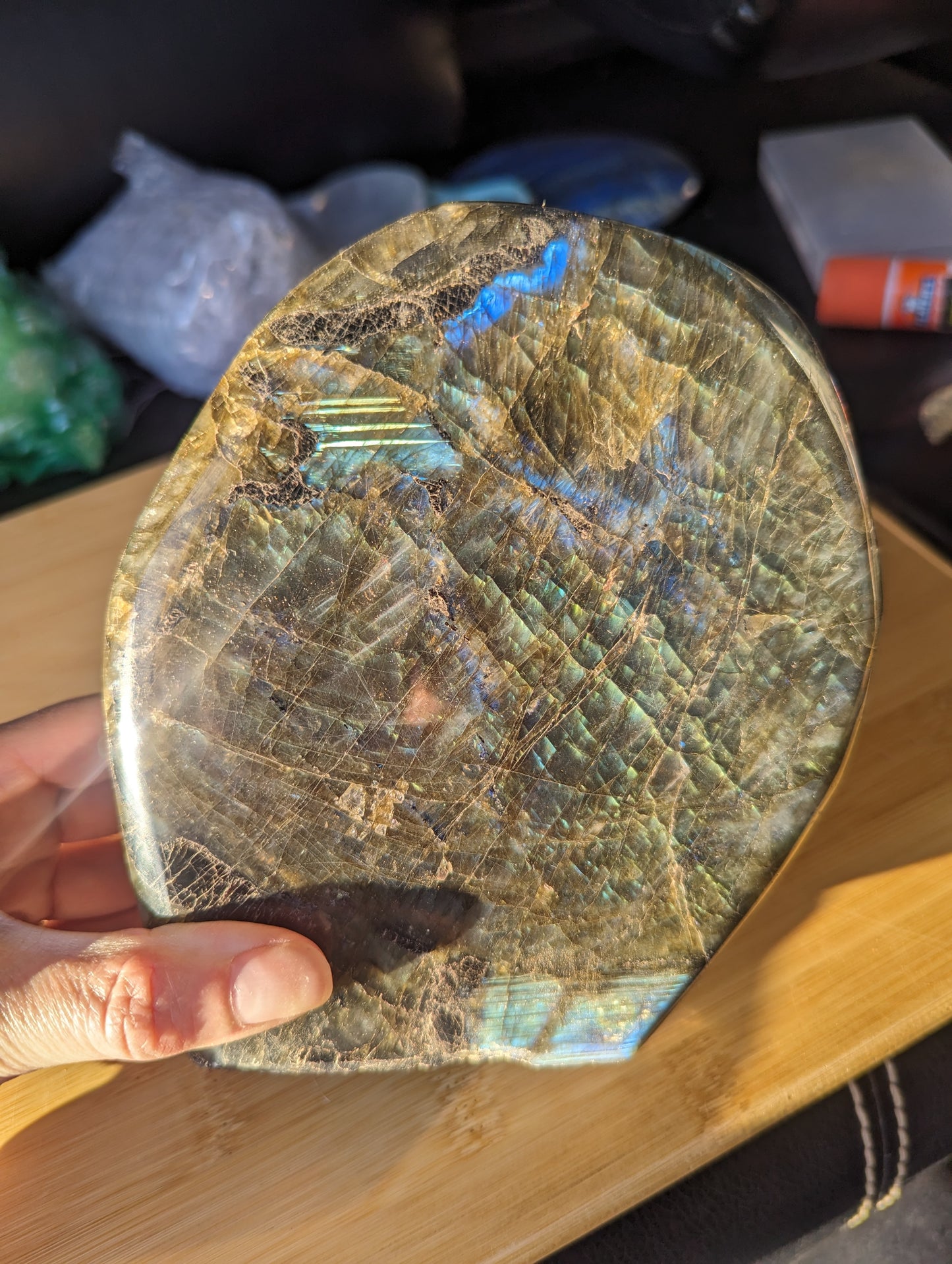 Labradorite slab