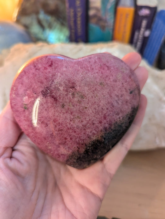 Rhodonite heart