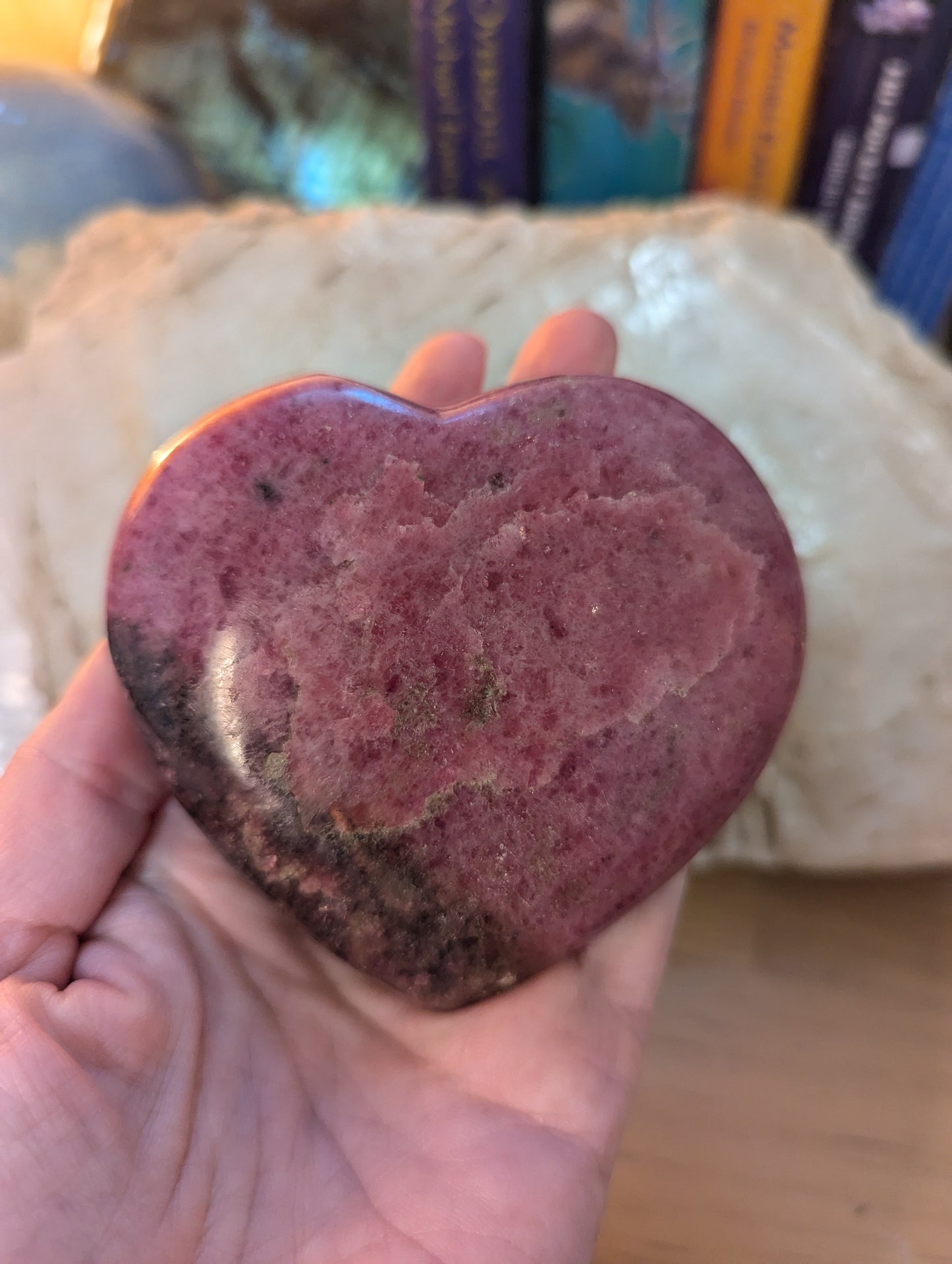 Rhodonite heart