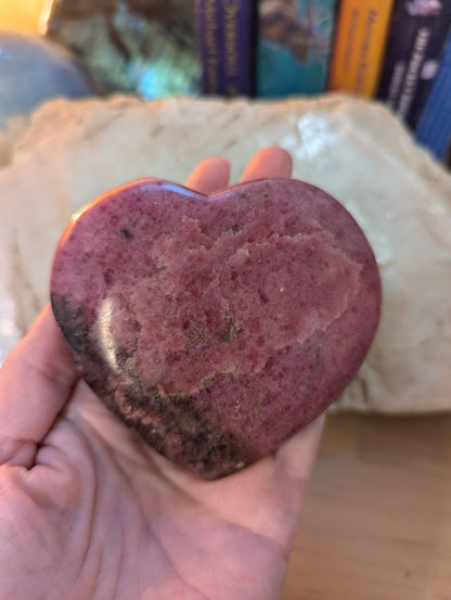 Rhodonite heart