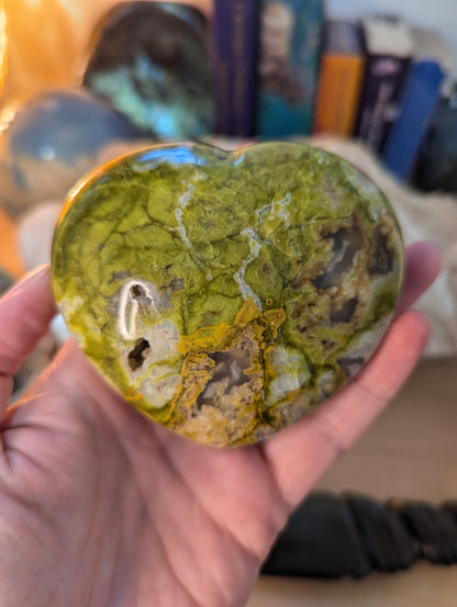 Green Opal heart