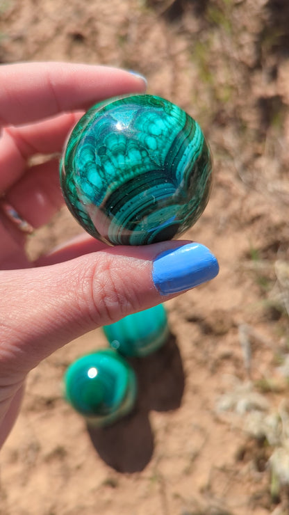 Malachite spheres!