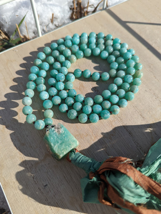 Amazonite 108 bead mala