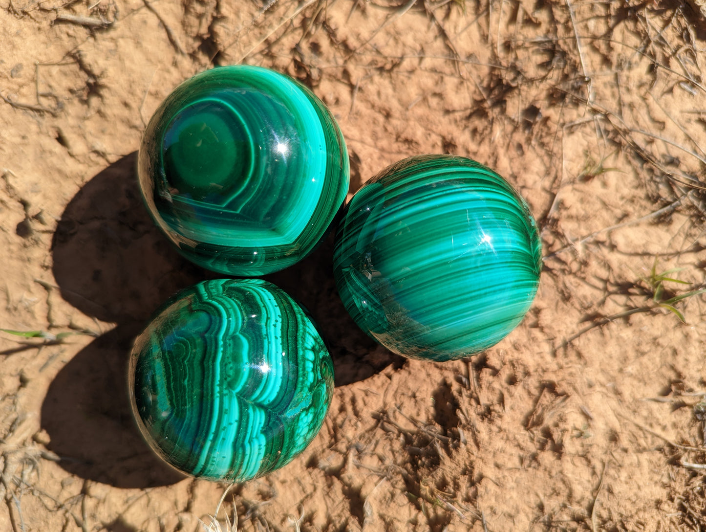 Malachite spheres!