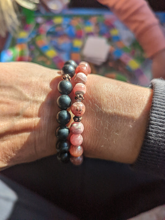 Rhodochrosite bracelet