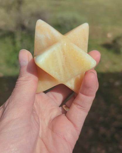 Orange calcite merkaba